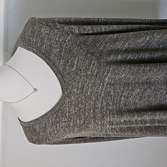 Aerie Long Sleeve Tight Knit Flowy V-neck Top Heather Green XS - Picture 9 of 13